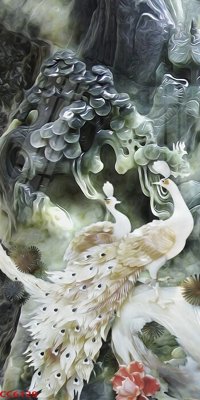 Download file File gốc tranh chim công CC6129 (gốc) in mica ốp bếp