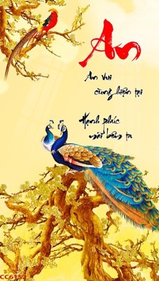 File PSD File gốc tranh chim công CC6152 (bản gốc) đã tách nền