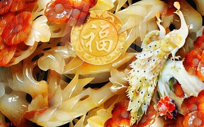 File gốc File gốc tranh chim công CC6157 (in 3D) cho trang trí