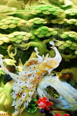 File tranh File gốc tranh chim công CC6162 (gốc) chủ đề thiên nhiên