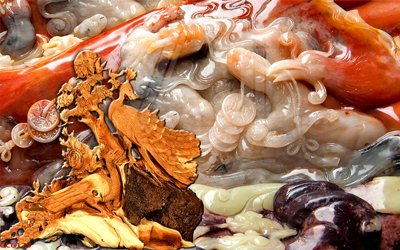 File in trần File gốc tranh chim công CC6173 (bản gốc) phong cảnh