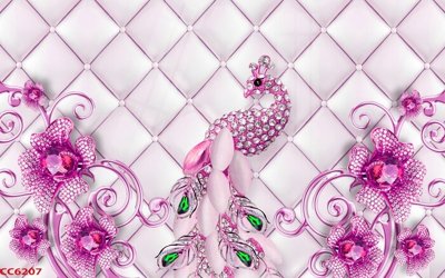 File tranh File gốc tranh chim công CC6207 (gốc) chủ đề con người