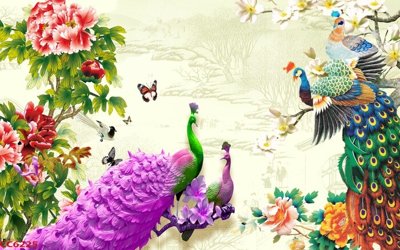 Download file gốc File gốc tranh chim công CC6225 (in mica) trong suốt