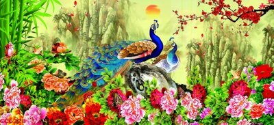 Download file ảnh gốc File gốc tranh chim công CC6228 để in ấn