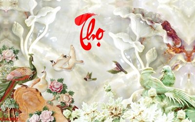 File ảnh File gốc tranh chim công CC6242 (gốc) in Hiflex