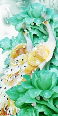 File in ấn File gốc tranh chim công CC6249 (bản gốc) cao cấp