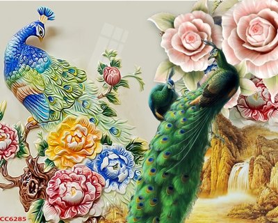 File tranh File gốc tranh chim công CC6285 (ảnh gốc) độ nét vượt trội