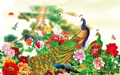 File gốc File gốc tranh chim công CC6304 (in ấn) không giới hạn