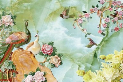 File gốc File gốc tranh chim công CC6333 (in 3D) cho trang trí