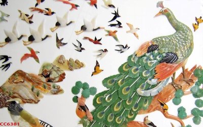 File gốc File gốc tranh chim công CC6381 (cho in ấn) độc quyền