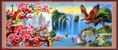 Download file ảnh gốc File gốc tranh chim công CC6405 để in ấn