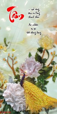 File gốc File gốc tranh chim công CC6418 (in lụa) cao cấp