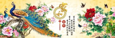 File ảnh File gốc tranh chim công CC6449 (gốc) in biển hiệu