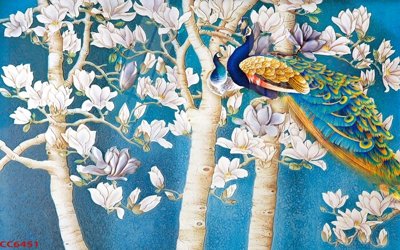 Download file tranh File gốc tranh chim công CC6451 (file gốc PSD)