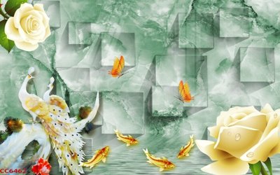 File gốc File gốc tranh chim công CC6462 (cho in ấn) từ kho Filetranh