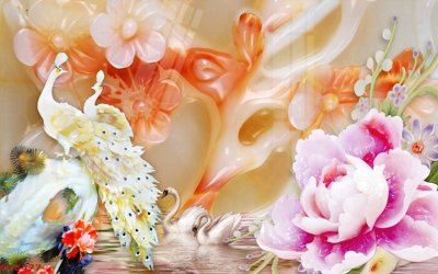 File gốc in tráng gương File gốc tranh chim công CC6477 chi tiết