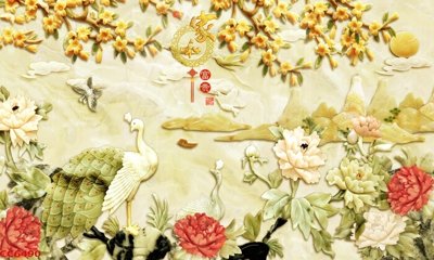 Tải file File gốc tranh chim công CC6490 (gốc) làm file thiết kế