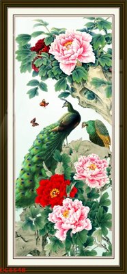 File tranh File gốc tranh chim công CC6548 (file gốc) chuẩn màu in