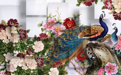 File gốc File gốc tranh chim công CC6609 (in ấn) không giới hạn