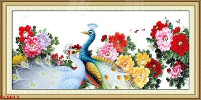 Tải về hình ảnh gốc File gốc tranh chim công CC6613 sắc nét