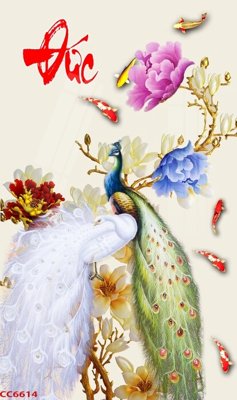 Download file File gốc tranh chim công CC6614 (gốc) cho xưởng in