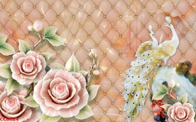 File gốc File gốc tranh chim công CC6624 (phong cách) châu Âu