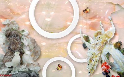 File gốc File gốc tranh chim công CC6667 (in lụa) tranh mã đáo