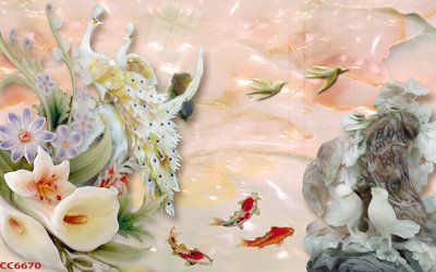 File gốc File gốc tranh chim công CC6670 (trang trí) cho phòng khách