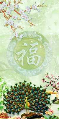 File gốc File gốc tranh chim công CC6673 (ảnh chi tiết) để in lụa