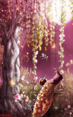 File gốc File gốc tranh chim công CC6687 (dành cho quảng cáo)