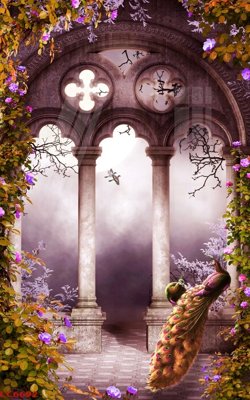 Tải file File gốc tranh chim công CC6692 (ảnh gốc) in tranh kính