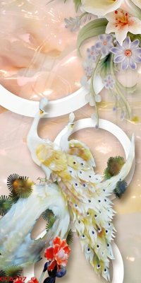 Hình ảnh file gốc File gốc tranh chim công CC6707 cho in UV