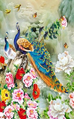 File gốc File gốc tranh chim công CC6721 (cho in 3D) độc đáo