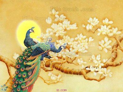 Tải file File gốc tranh chim công CC89 (gốc) chủ đề tôn giáo