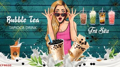 Tải file File tranh dán tường cà phê nhà hàng CF8030 (ảnh gốc) độ phân giải 300dpi