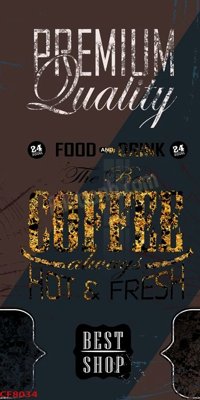 Tải file gốc File tranh dán tường cà phê nhà hàng CF8034 (in khổ lớn) quảng cáo