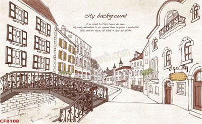 Download file gốc File tranh dán tường cà phê nhà hàng CF8108 (in lụa) hoa lá