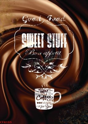 File tranh trang trí File tranh dán tường cà phê nhà hàng CF8155 (tải file gốc)