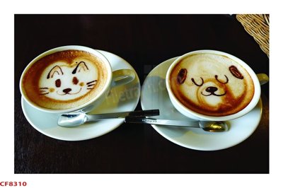 File gốc File tranh dán tường cà phê nhà hàng CF8310 (AI/EPS) cho in ấn