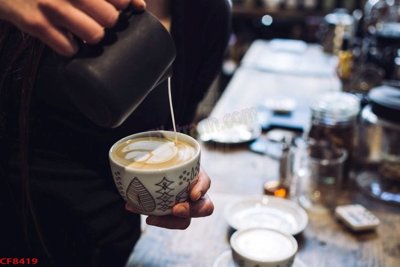 File gốc File tranh dán tường cà phê nhà hàng CF8419 (PSD/TIFF) độ phân giải cao