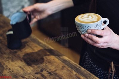File tranh gốc File tranh dán tường cà phê nhà hàng CF8421 (bản quyền) Filetranh.com