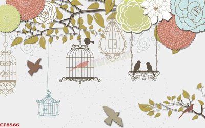 File tranh File tranh dán tường cà phê nhà hàng CF8566 (gốc) chủ đề trừu tượng