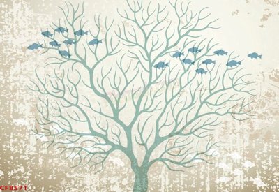 File gốc File tranh dán tường cà phê nhà hàng CF8571 (phiên bản chuẩn) để in ấn