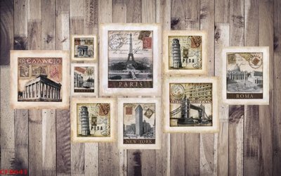 File ảnh File tranh dán tường cà phê nhà hàng CF8641 (gốc) in biển hiệu