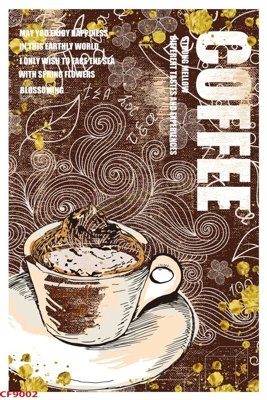 Download file gốc File tranh dán tường cà phê nhà hàng CF9002 (in mica) trong suốt