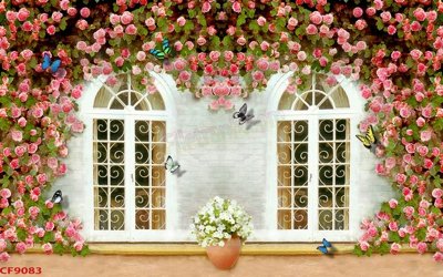 Tải file File tranh dán tường cà phê nhà hàng CF9083 (ảnh gốc) in tráng gương