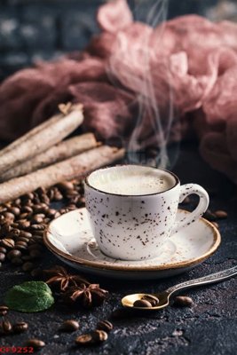 Download file File tranh dán tường cà phê nhà hàng CF9252 (chuẩn in) chất lượng cao