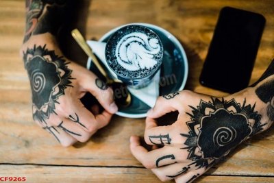 File gốc File tranh dán tường cà phê nhà hàng CF9265 (thiết kế) độc quyền