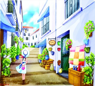 File PSD File tranh dán tường cà phê nhà hàng CF9319 (bản gốc) độ phân giải cao