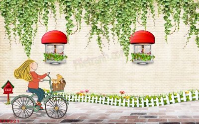 File gốc File tranh dán tường cà phê nhà hàng CF9321 (in tráng gương) nghệ thuật